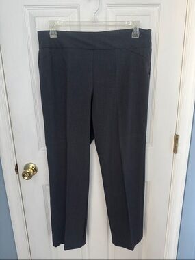 Roz & Ali Women's Straight Leg Dress Pants - Charcoal Gray
